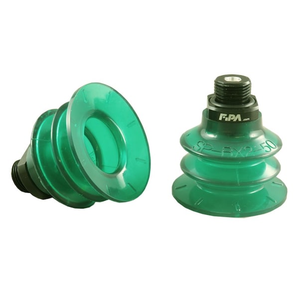 Fipa Bellows vacuum cup diam. 53 mm, Monoflex green 50 Degrees, fitting G3/8-male 20.053.153.22 - main